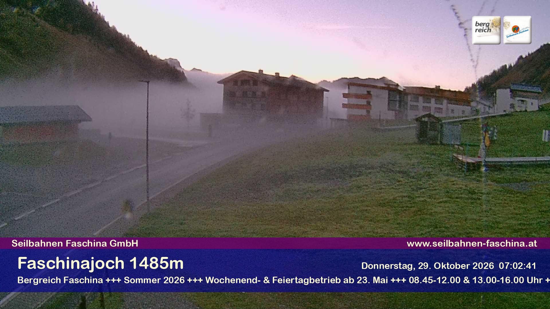 Archiv Foto Webcam Faschinapass, Stafelalpbahn