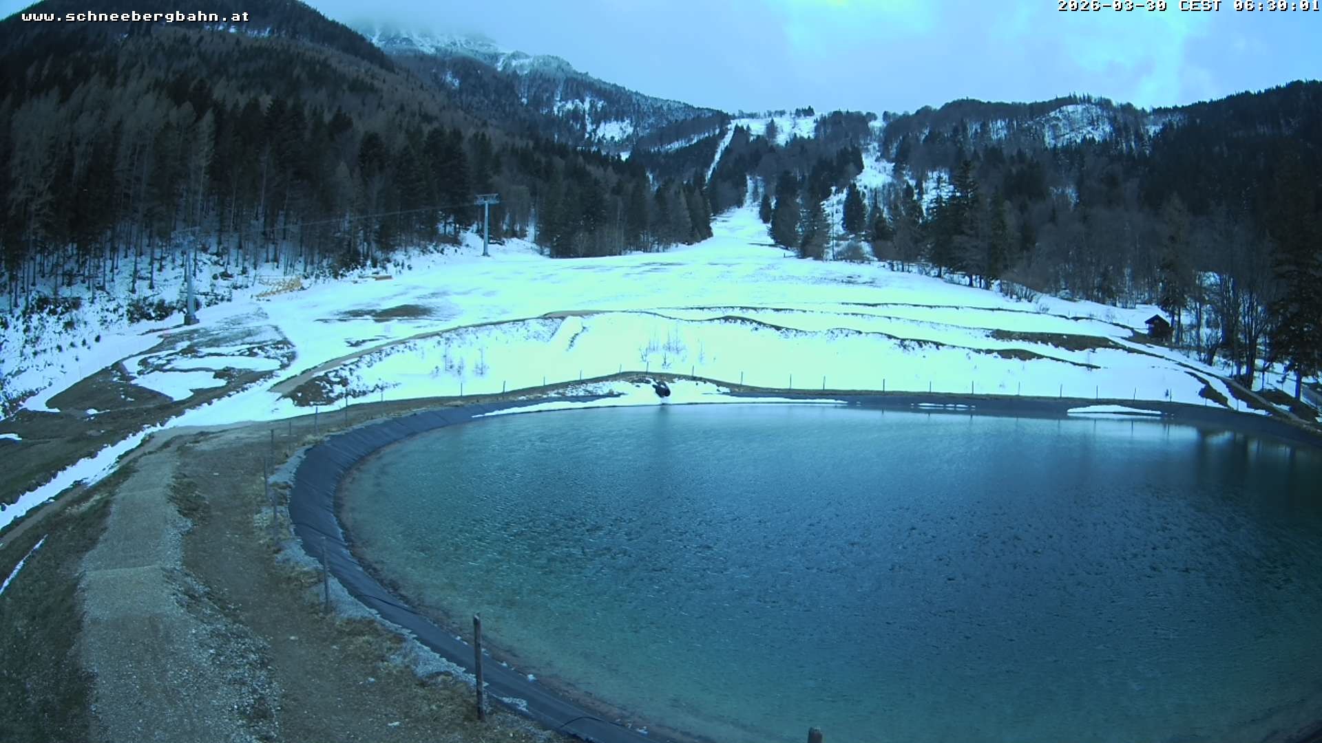 Archiv Foto Webcam Speichersee / Puchberg am Schneeberg