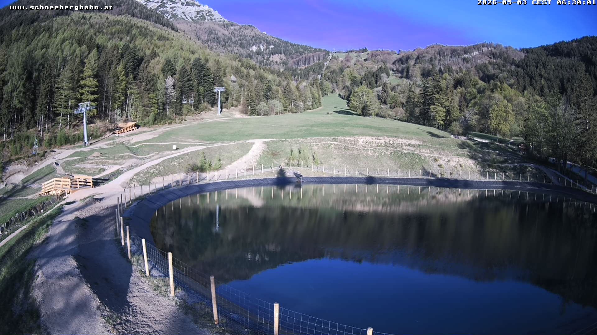 Archiv Foto Webcam Speichersee / Puchberg am Schneeberg
