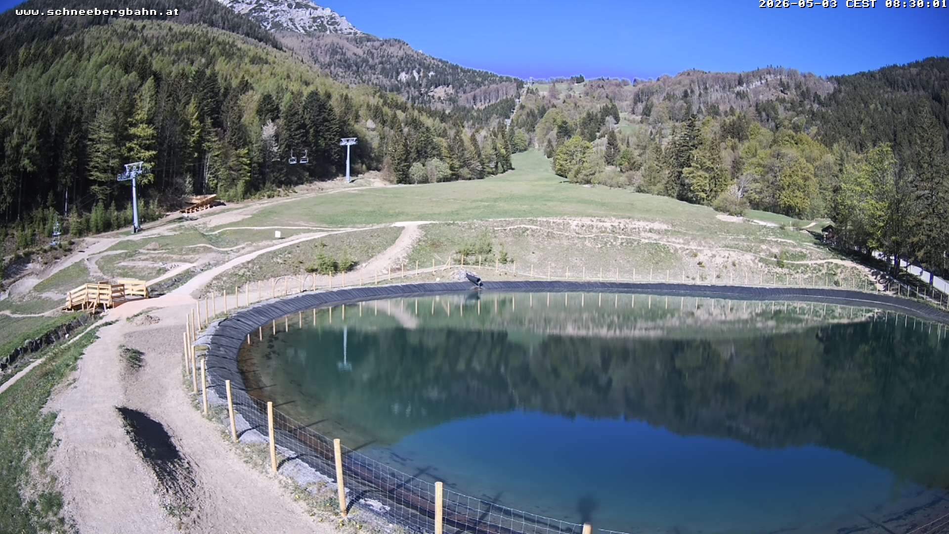 Archiv Foto Webcam Speichersee / Puchberg am Schneeberg