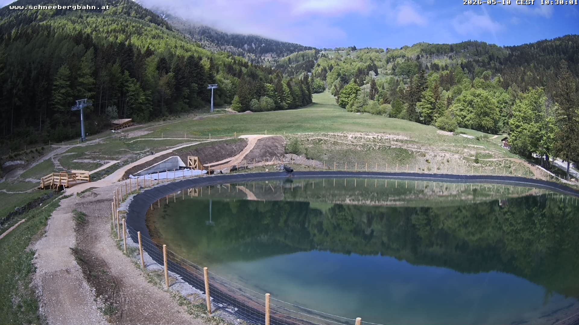 Archiv Foto Webcam Speichersee / Puchberg am Schneeberg