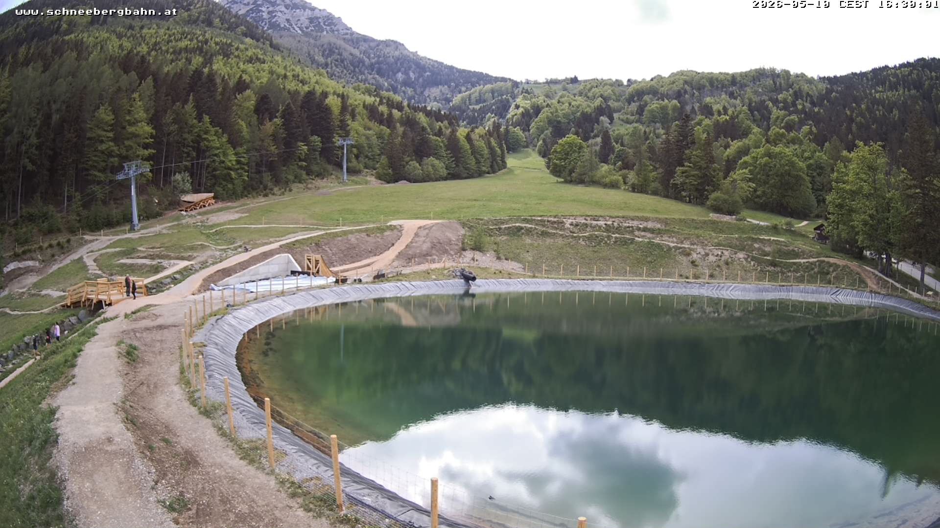 Archiv Foto Webcam Speichersee / Puchberg am Schneeberg