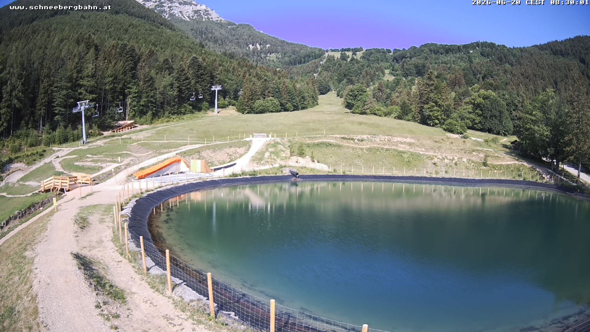 Archiv Foto Webcam Speichersee / Puchberg am Schneeberg