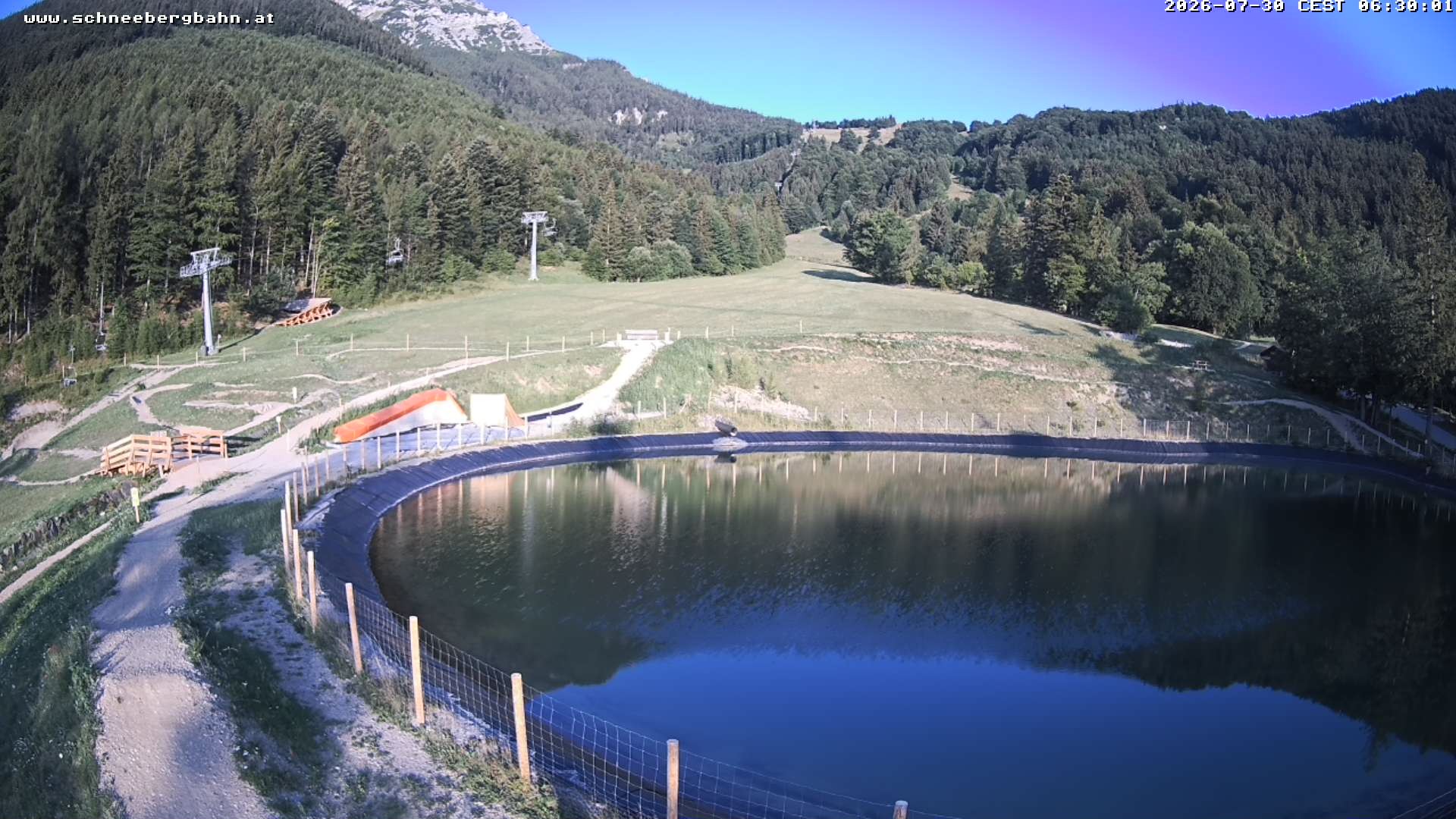Archiv Foto Webcam Speichersee / Puchberg am Schneeberg