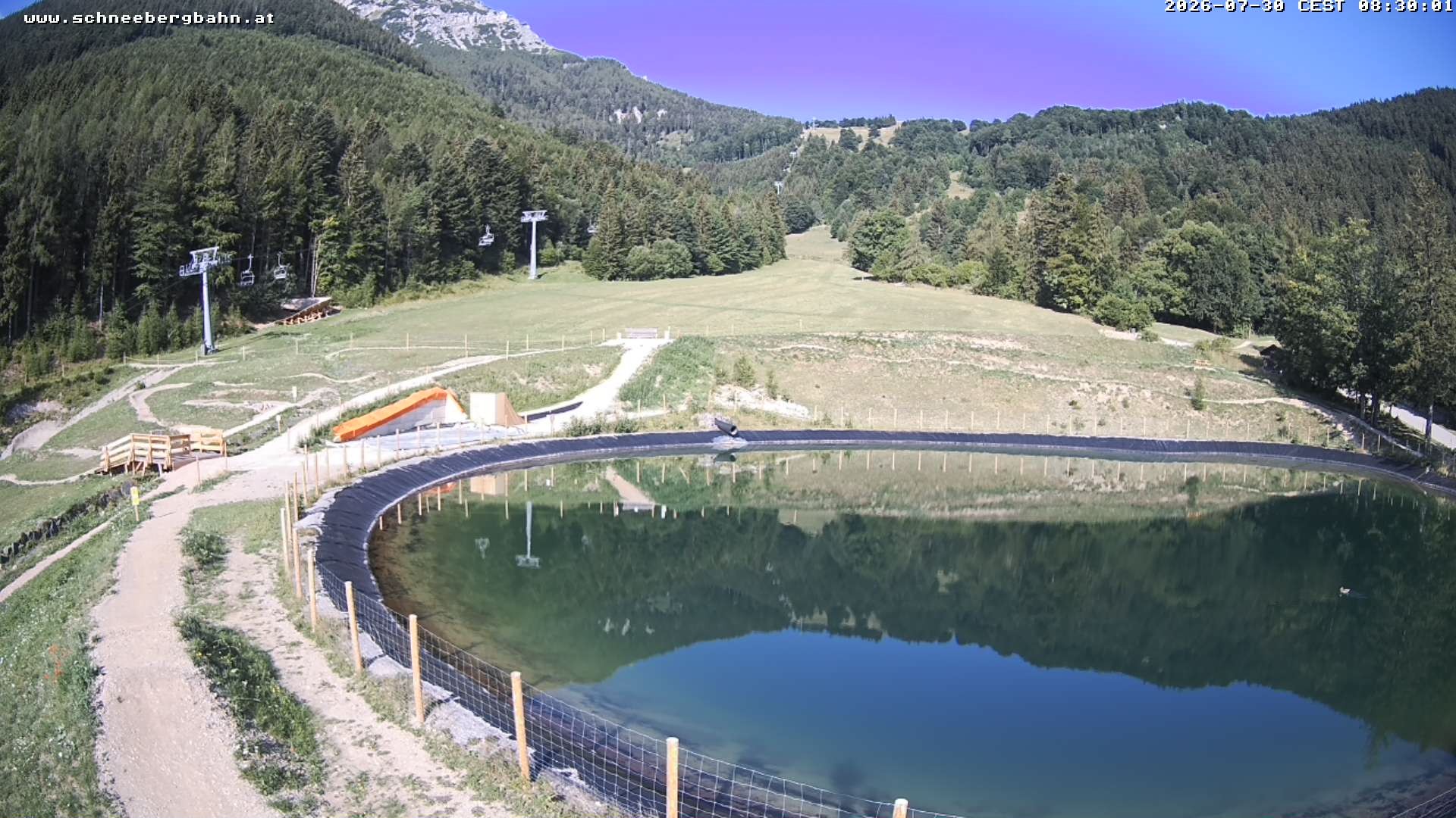 Archiv Foto Webcam Speichersee / Puchberg am Schneeberg