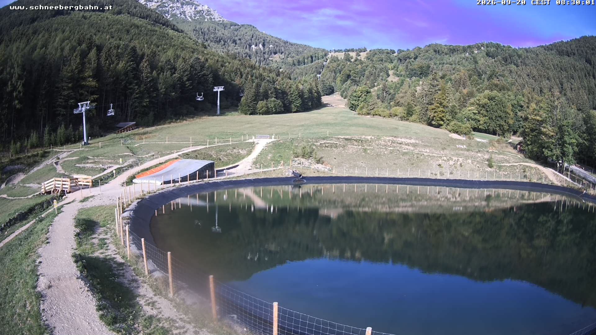 Archiv Foto Webcam Speichersee / Puchberg am Schneeberg