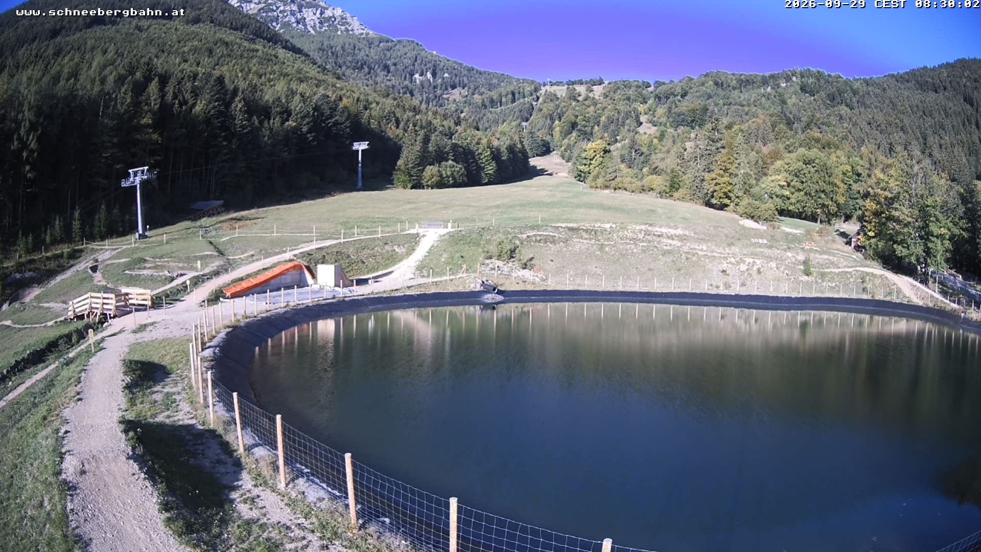 Archiv Foto Webcam Speichersee / Puchberg am Schneeberg