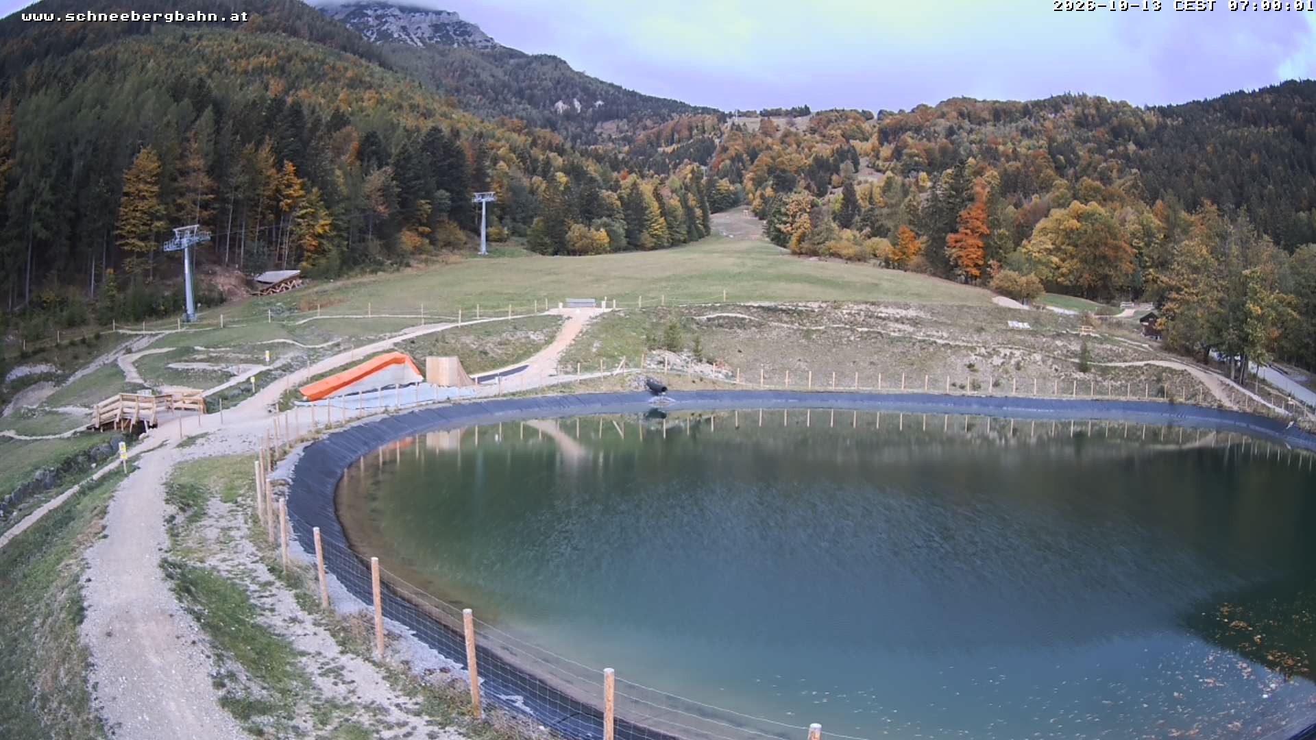 Archiv Foto Webcam Speichersee / Puchberg am Schneeberg