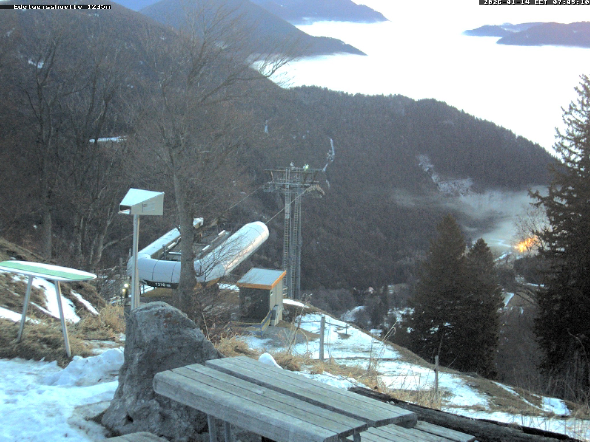 Archiv Foto Webcam Sonnenterrasse Edelweisshütte