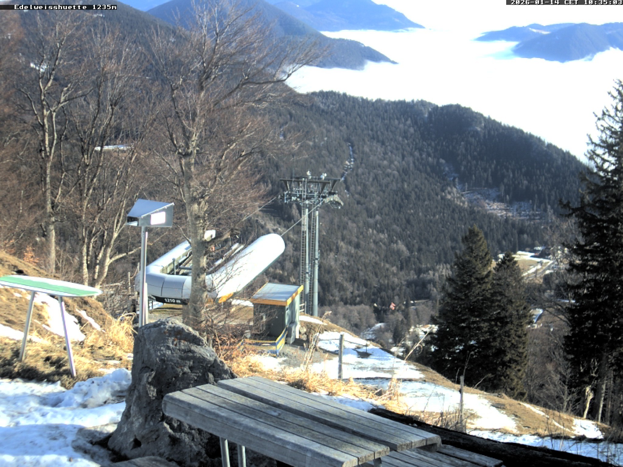 Archiv Foto Webcam Sonnenterrasse Edelweisshütte