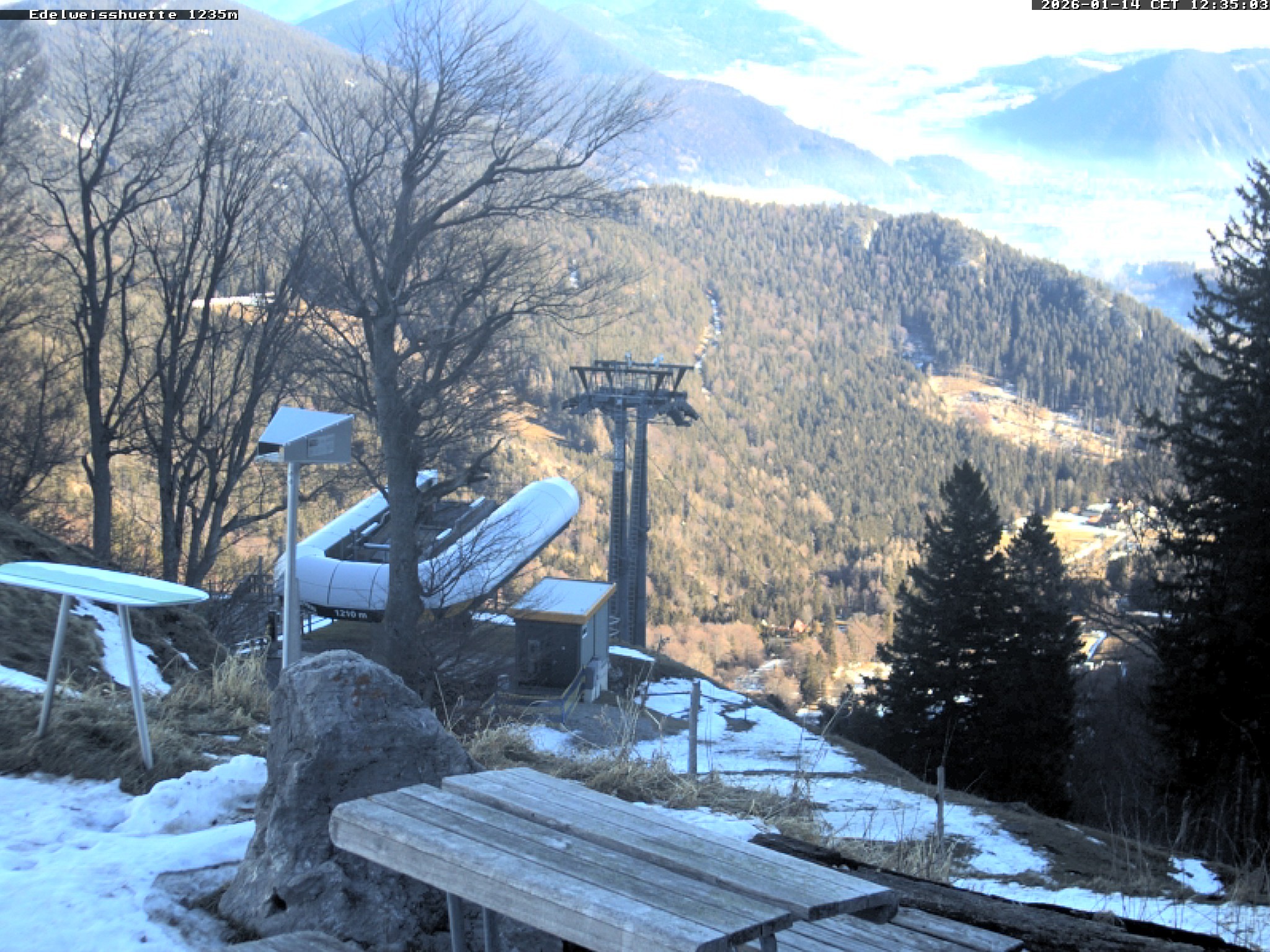 Archiv Foto Webcam Sonnenterrasse Edelweisshütte