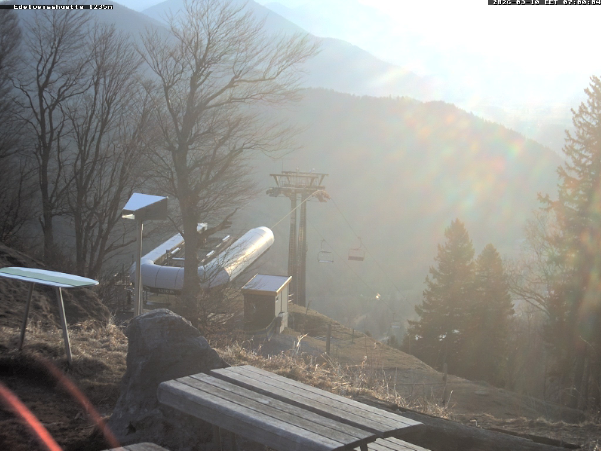 Archiv Foto Webcam Sonnenterrasse Edelweisshütte