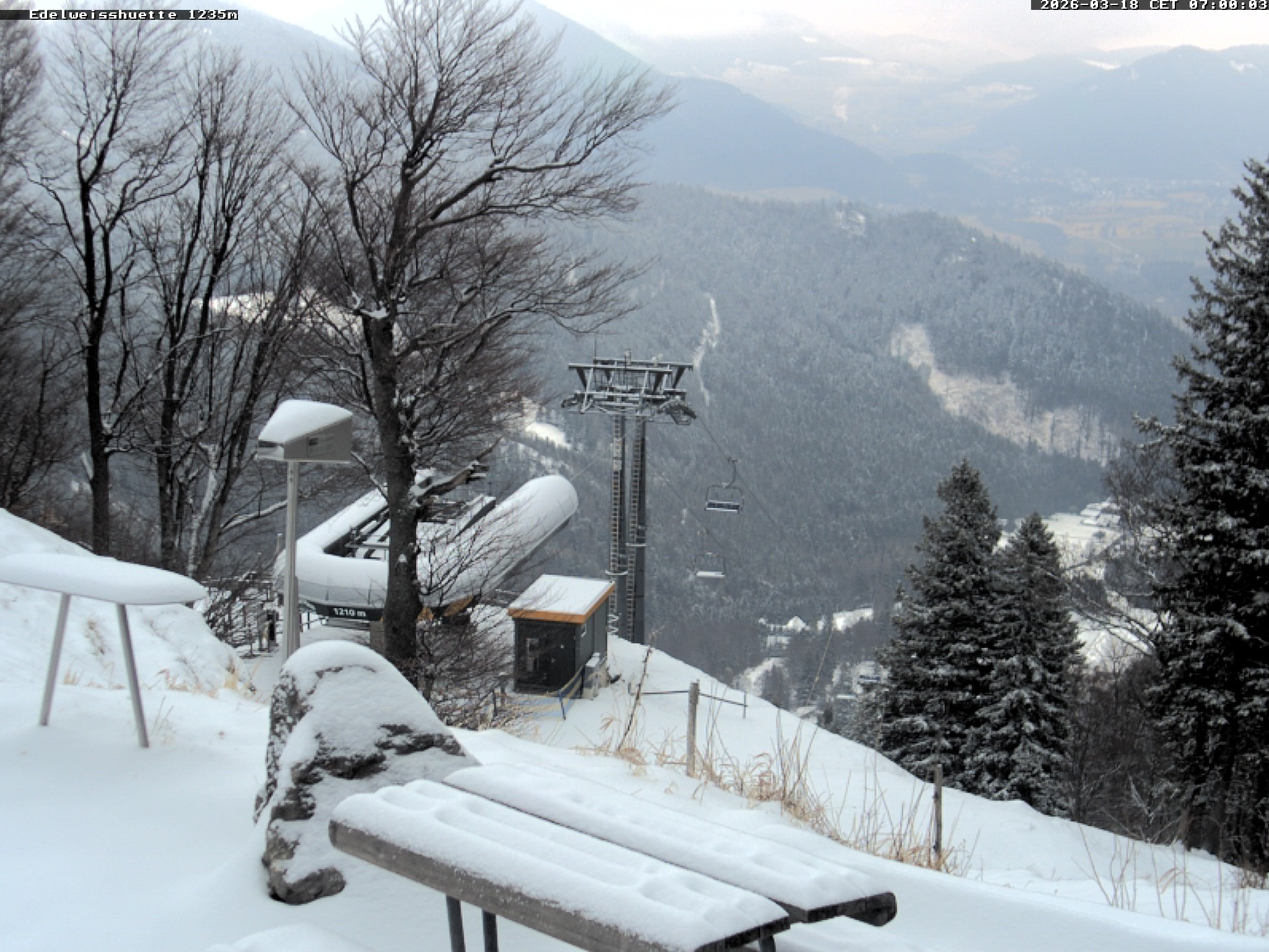 Archiv Foto Webcam Sonnenterrasse Edelweisshütte