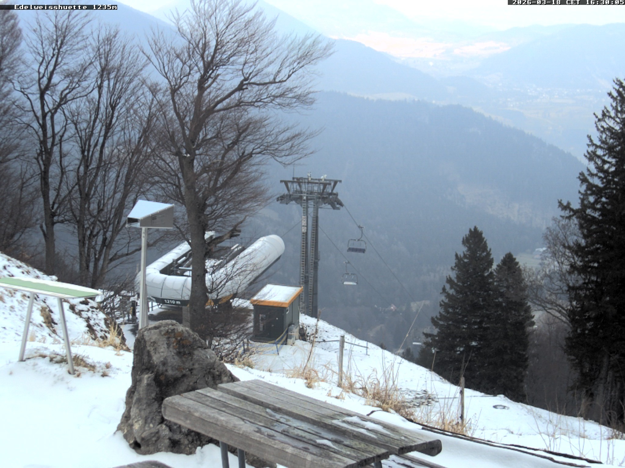 Archiv Foto Webcam Sonnenterrasse Edelweisshütte