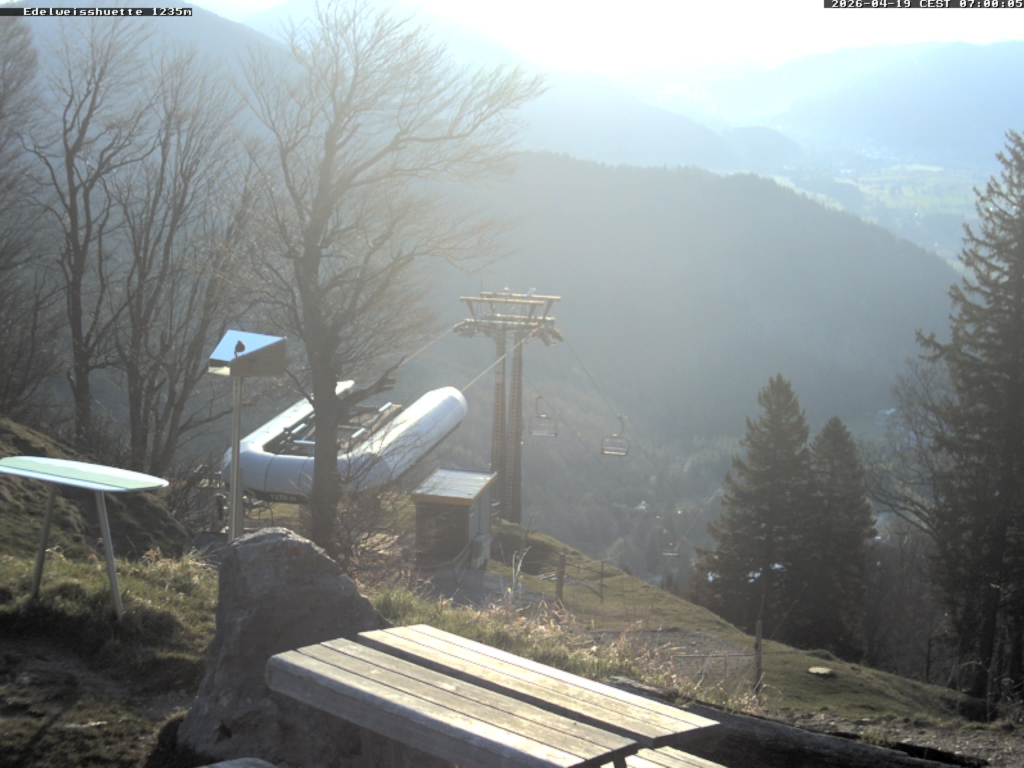 Archiv Foto Webcam Sonnenterrasse Edelweisshütte