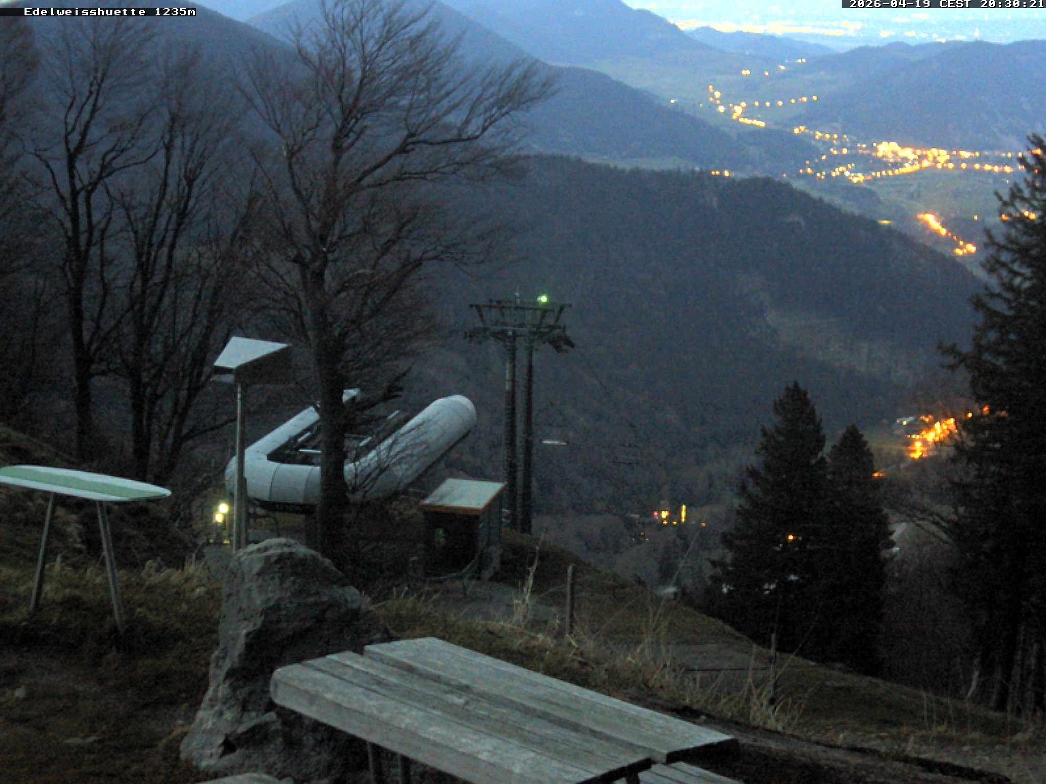 Archiv Foto Webcam Sonnenterrasse Edelweisshütte