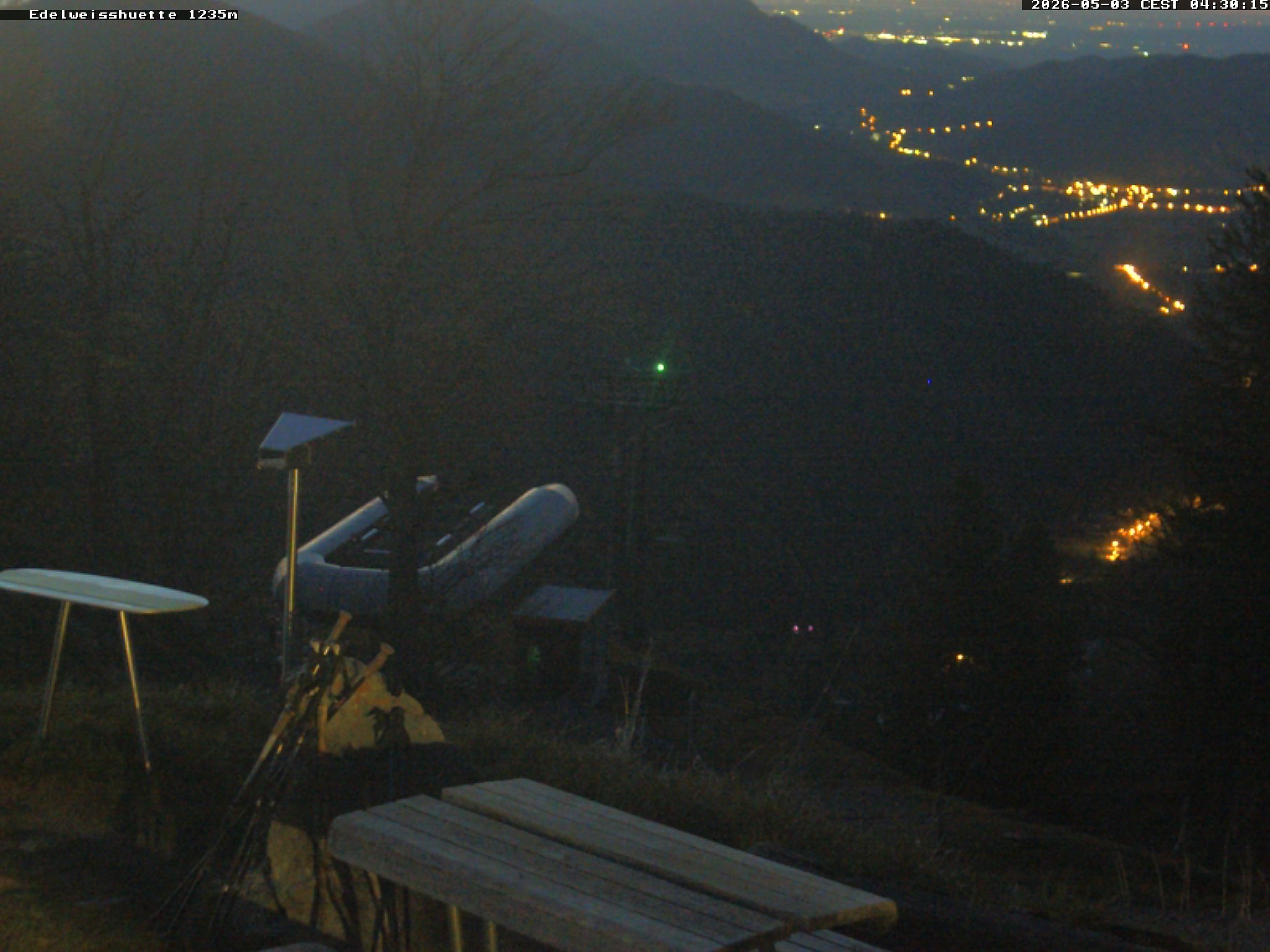 Archiv Foto Webcam Sonnenterrasse Edelweisshütte