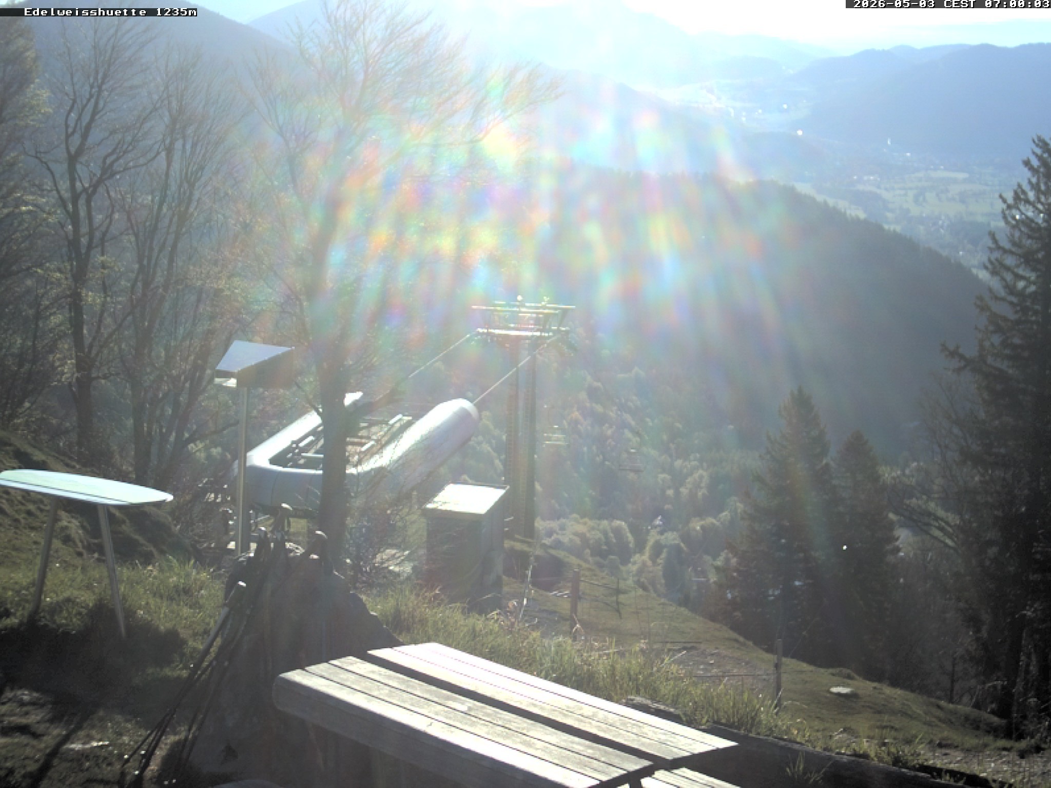 Archiv Foto Webcam Sonnenterrasse Edelweisshütte
