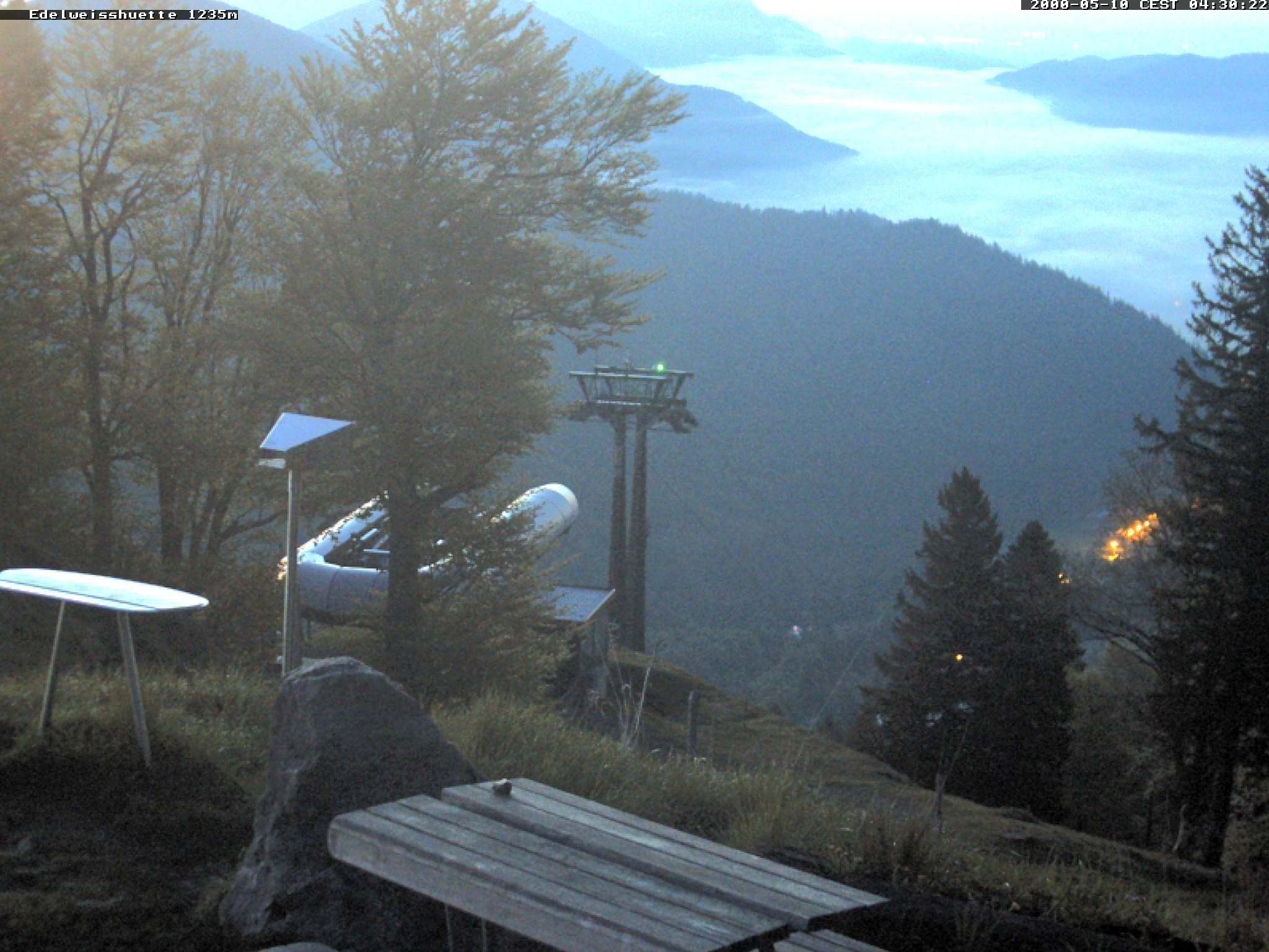 Archiv Foto Webcam Sonnenterrasse Edelweisshütte