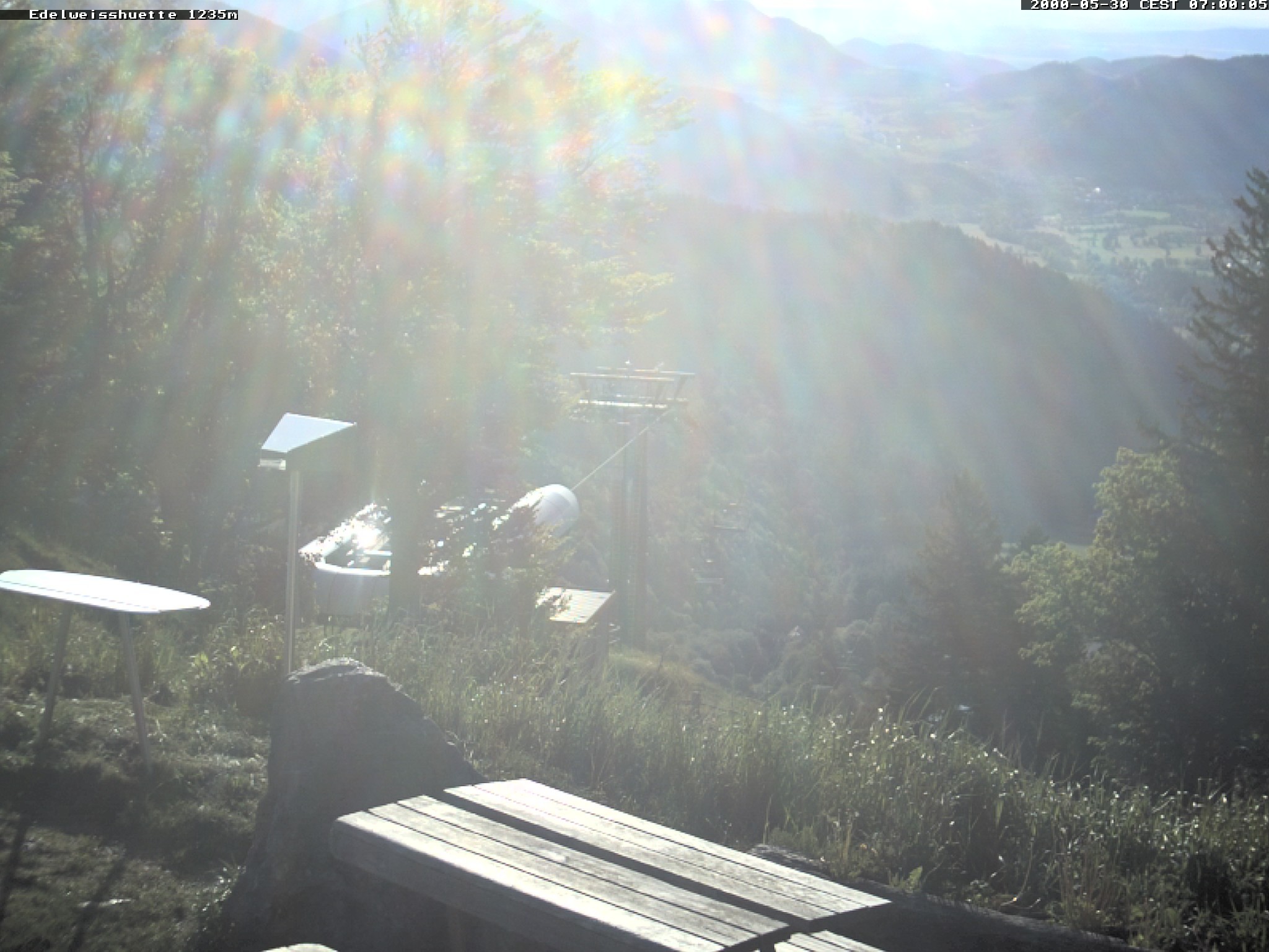 Archiv Foto Webcam Sonnenterrasse Edelweisshütte