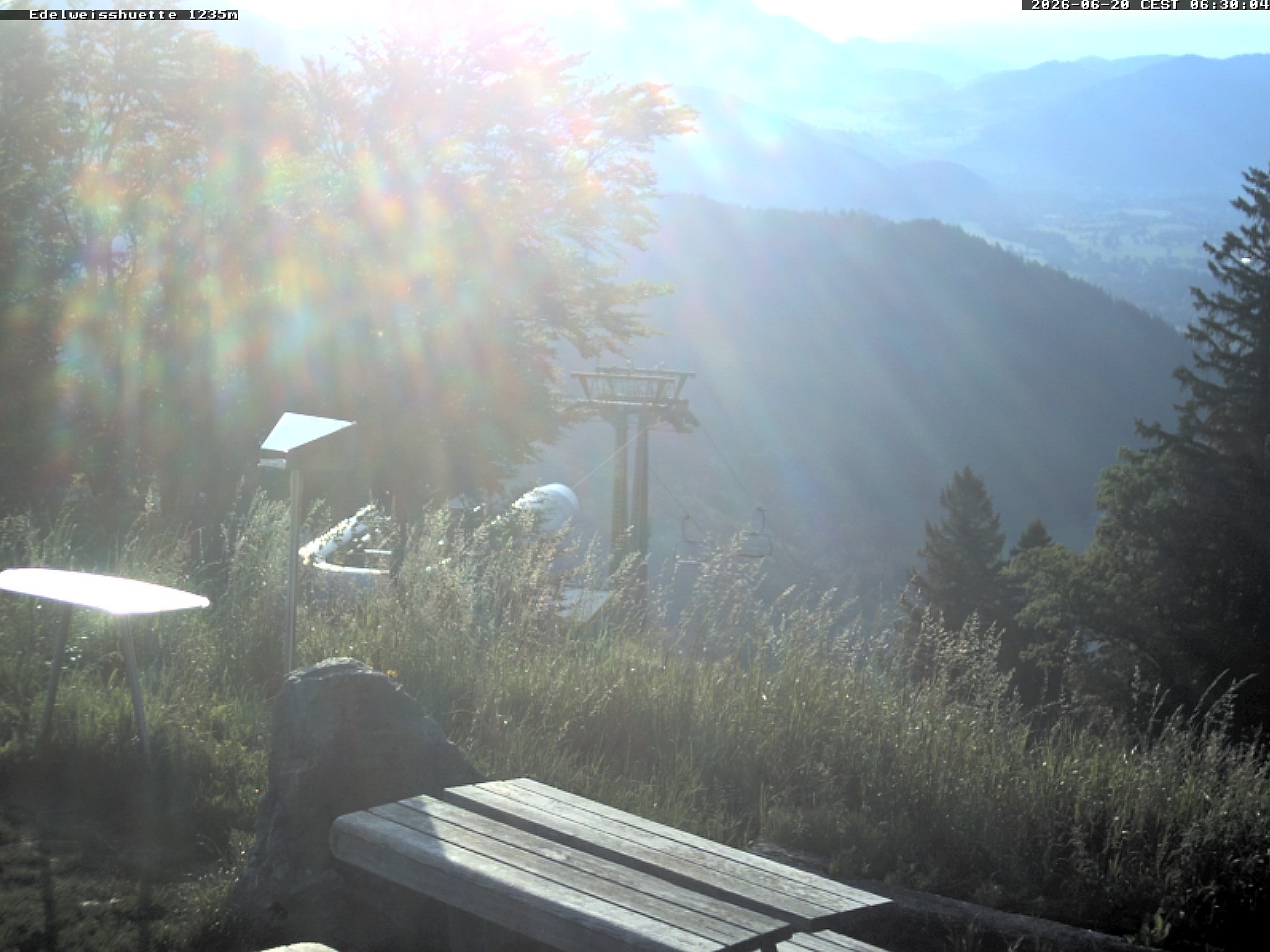 Archiv Foto Webcam Sonnenterrasse Edelweisshütte