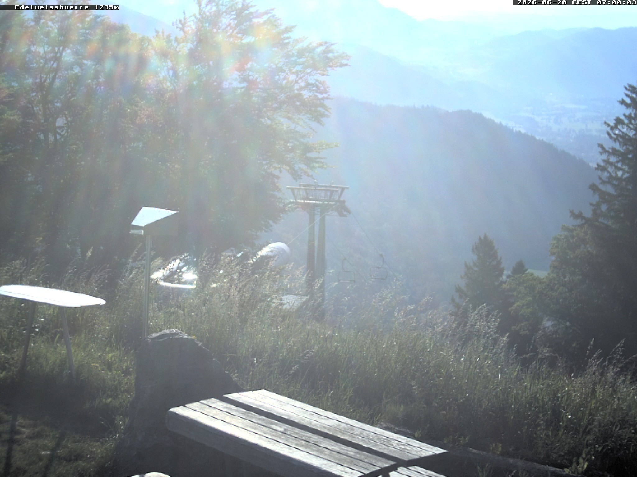 Archiv Foto Webcam Sonnenterrasse Edelweisshütte