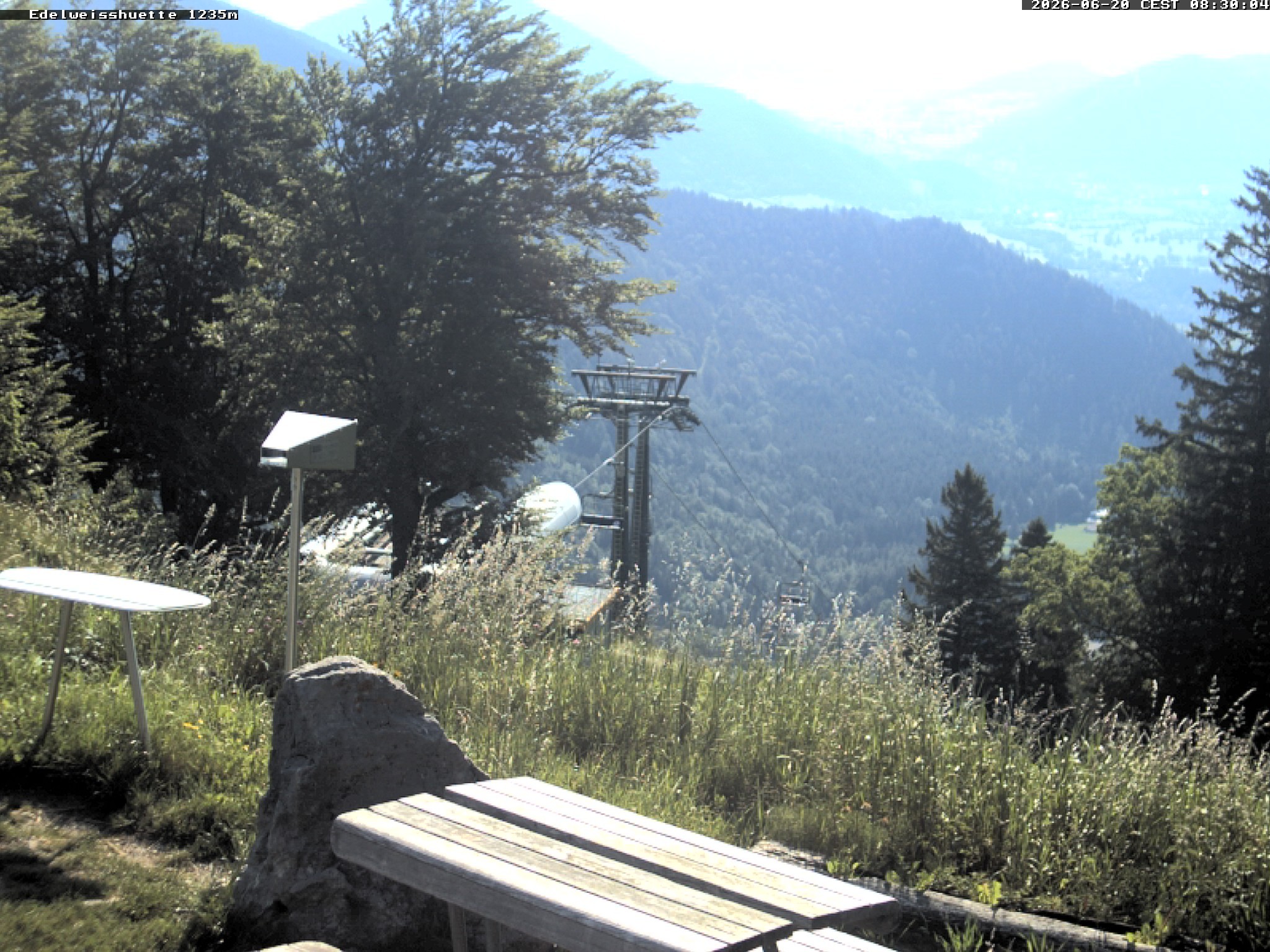 Archiv Foto Webcam Sonnenterrasse Edelweisshütte