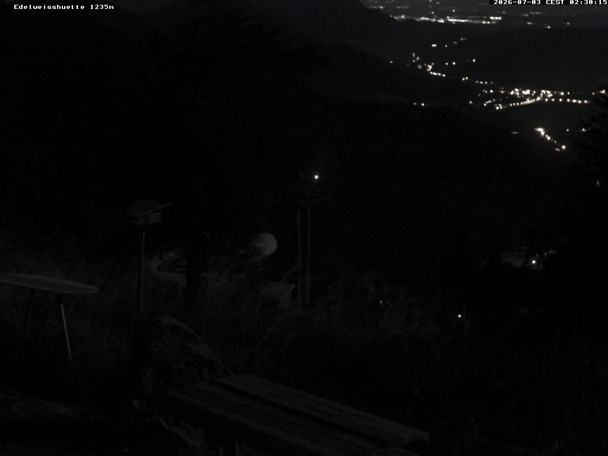 Archiv Foto Webcam Sonnenterrasse Edelweisshütte
