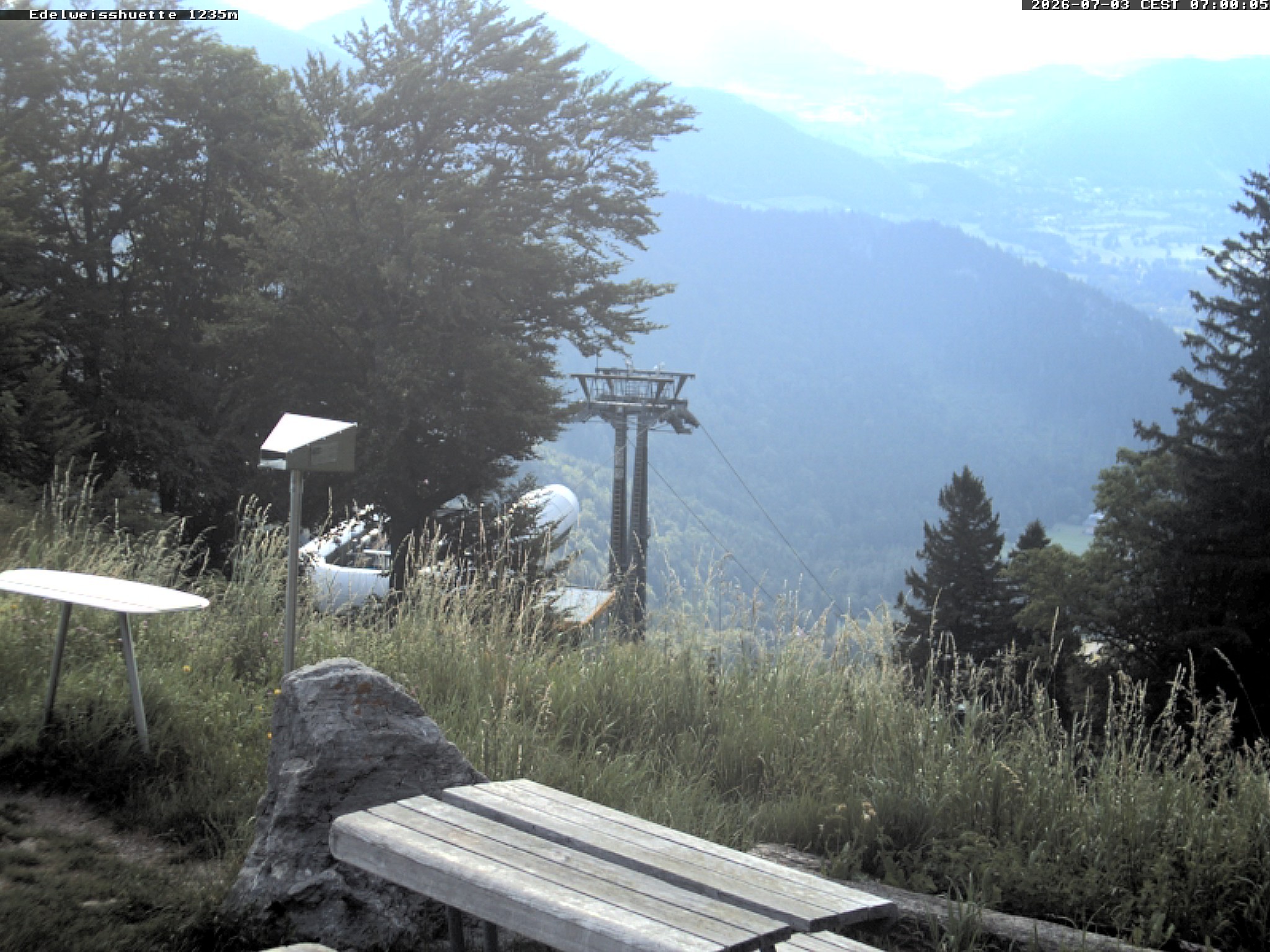 Archiv Foto Webcam Sonnenterrasse Edelweisshütte