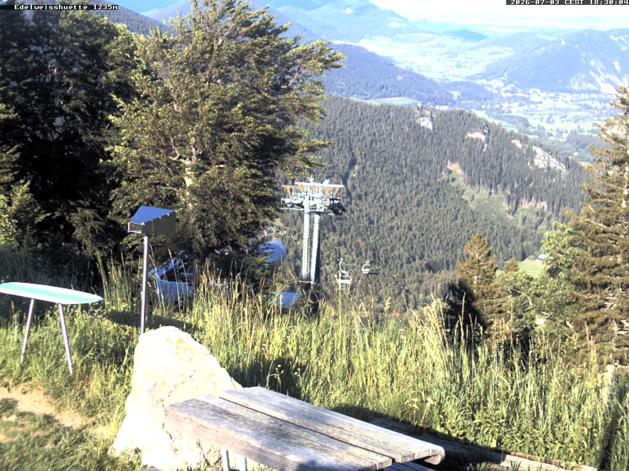 Archiv Foto Webcam Sonnenterrasse Edelweisshütte