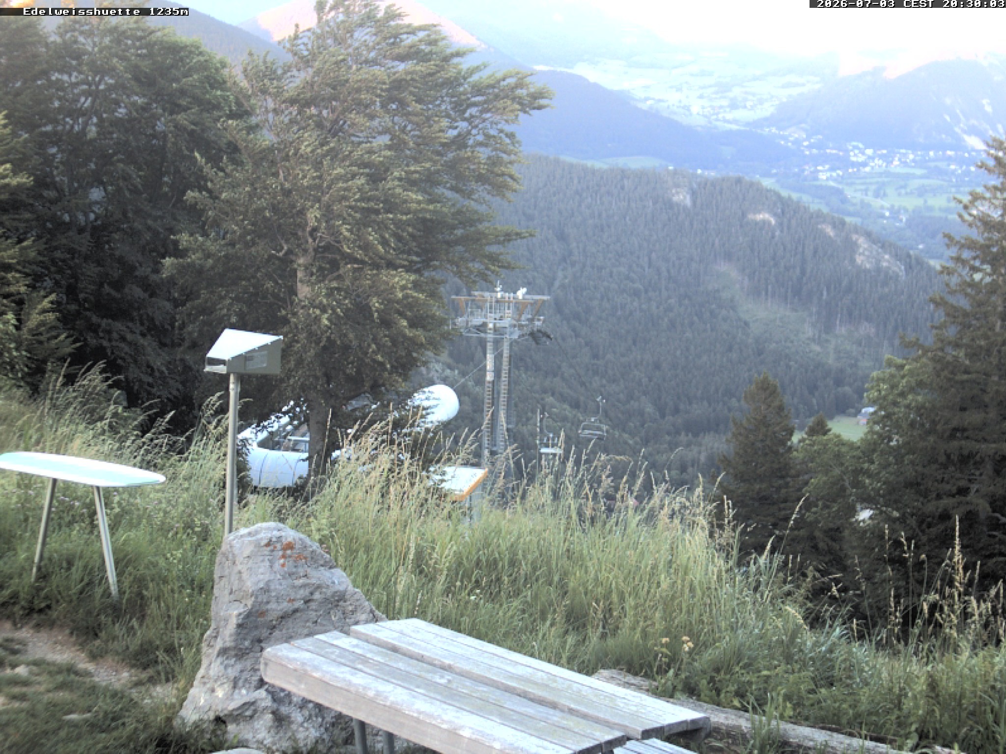 Archiv Foto Webcam Sonnenterrasse Edelweisshütte