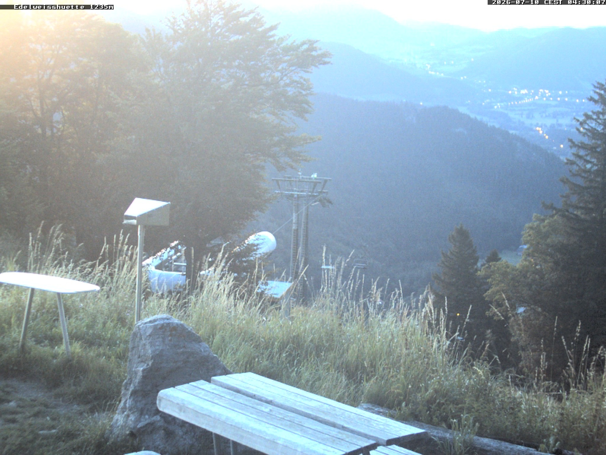 Archiv Foto Webcam Sonnenterrasse Edelweisshütte