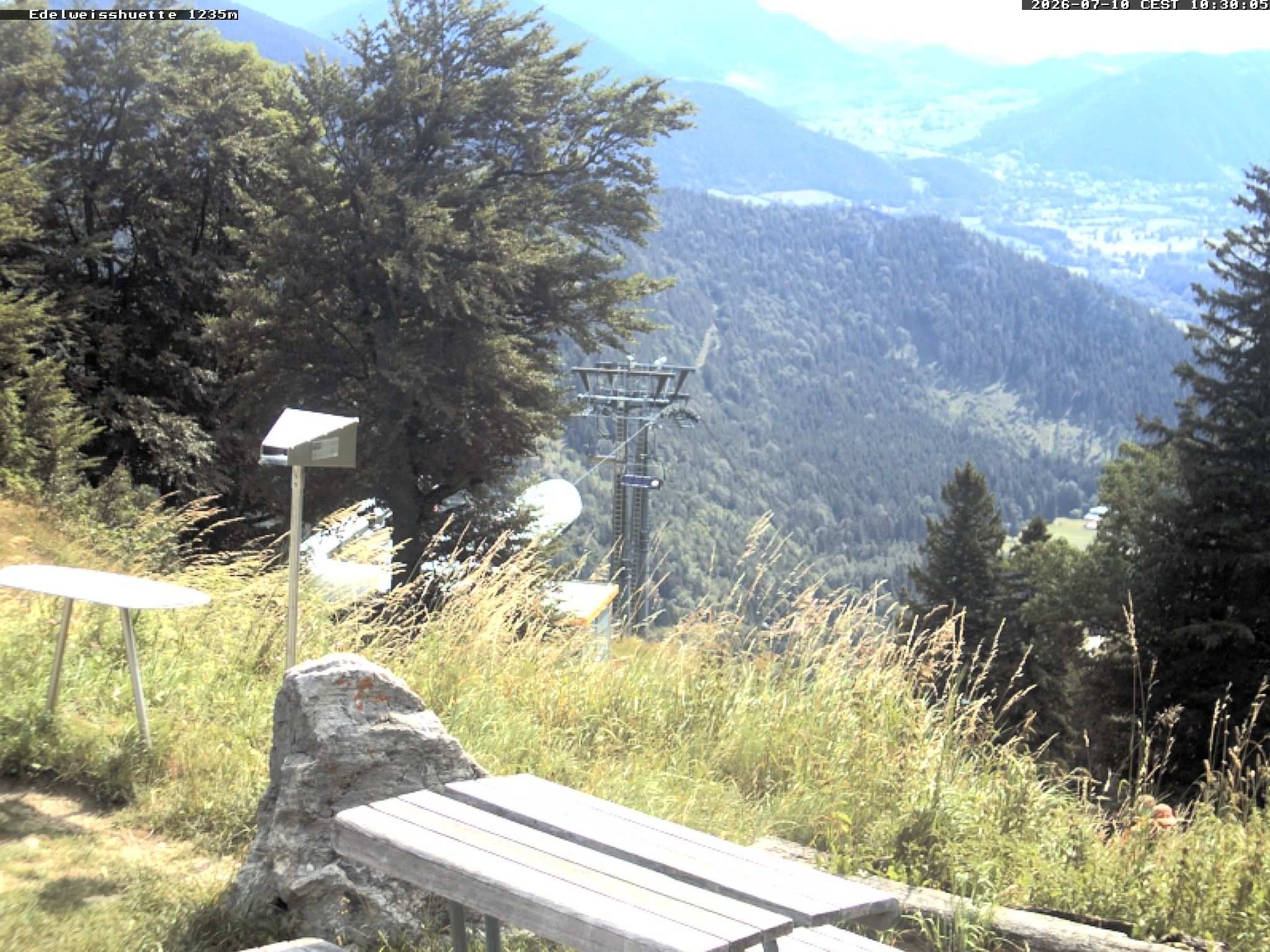 Archiv Foto Webcam Sonnenterrasse Edelweisshütte