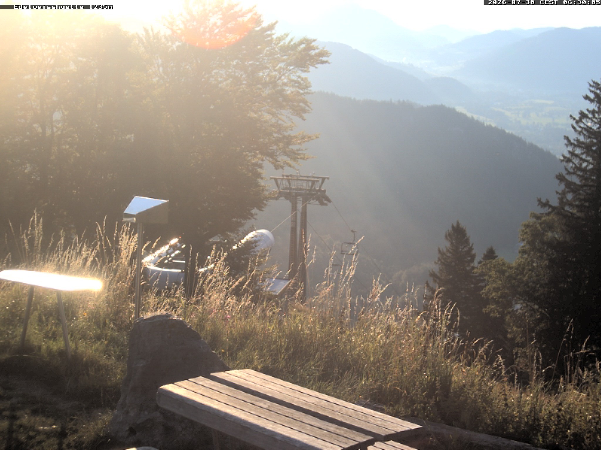 Archiv Foto Webcam Sonnenterrasse Edelweisshütte