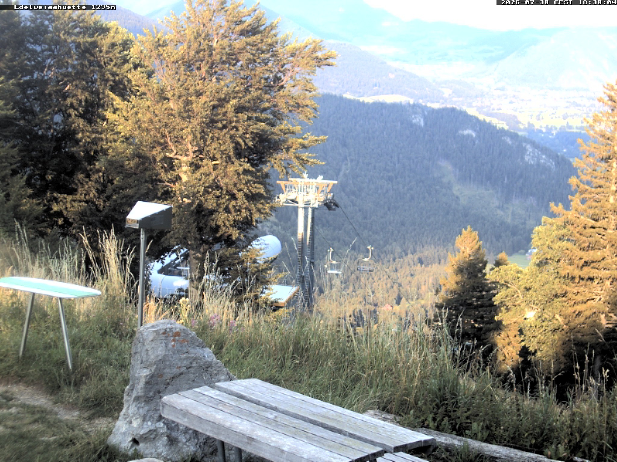 Archiv Foto Webcam Sonnenterrasse Edelweisshütte