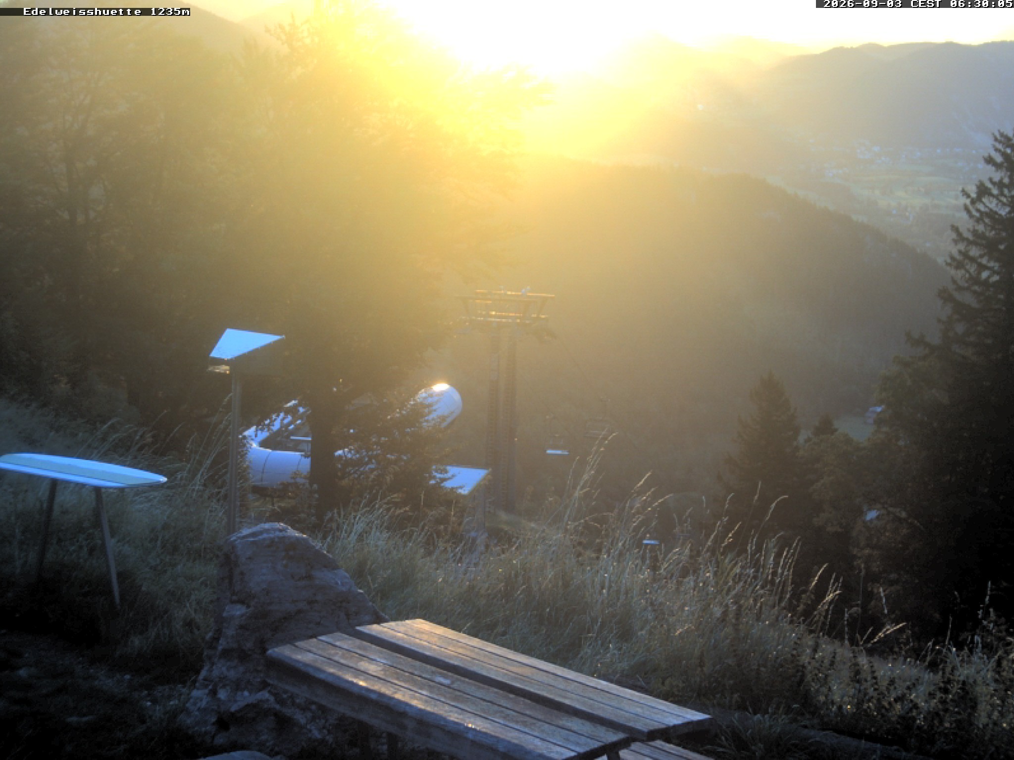 Archiv Foto Webcam Sonnenterrasse Edelweisshütte
