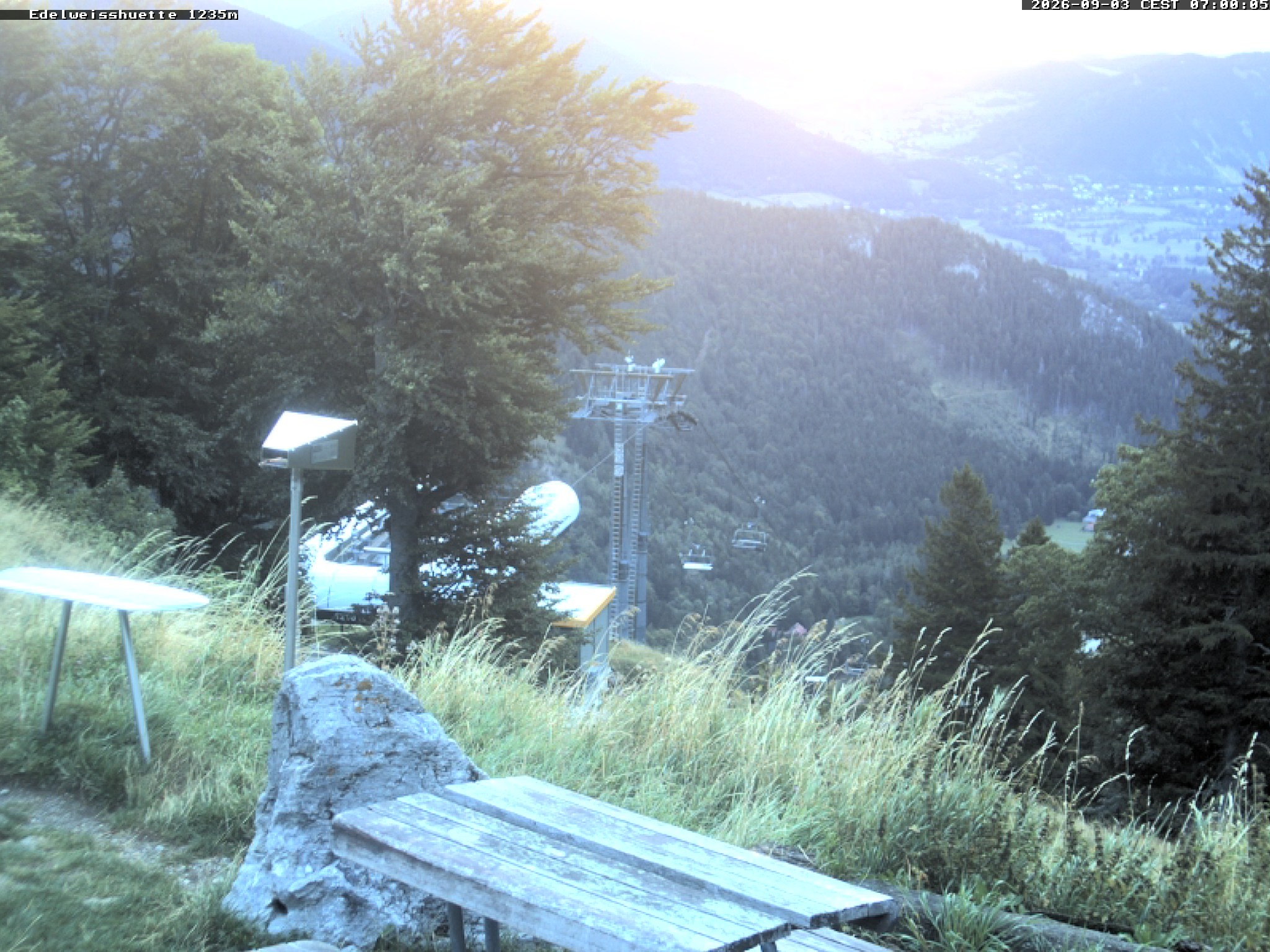 Archiv Foto Webcam Sonnenterrasse Edelweisshütte