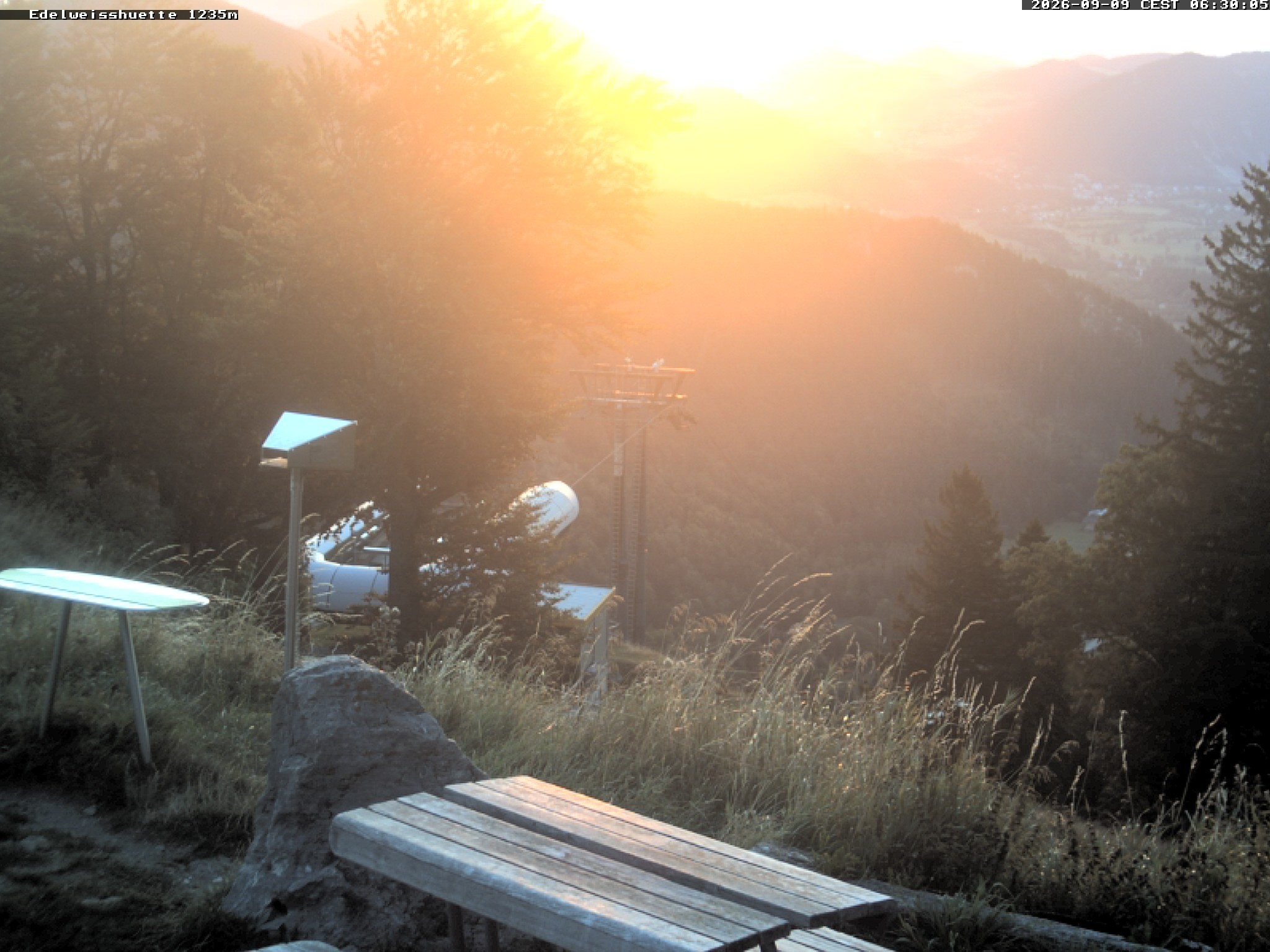 Archiv Foto Webcam Sonnenterrasse Edelweisshütte