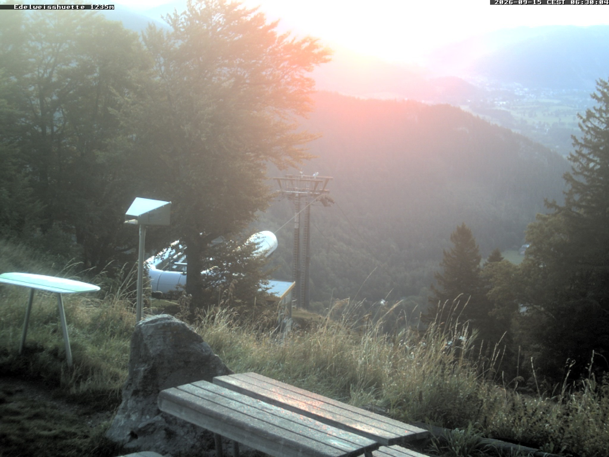 Archiv Foto Webcam Sonnenterrasse Edelweisshütte