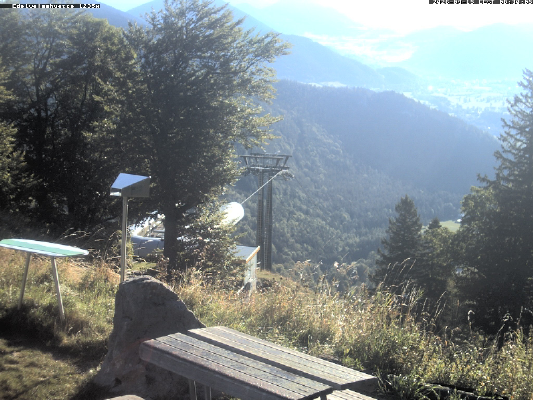 Archiv Foto Webcam Sonnenterrasse Edelweisshütte