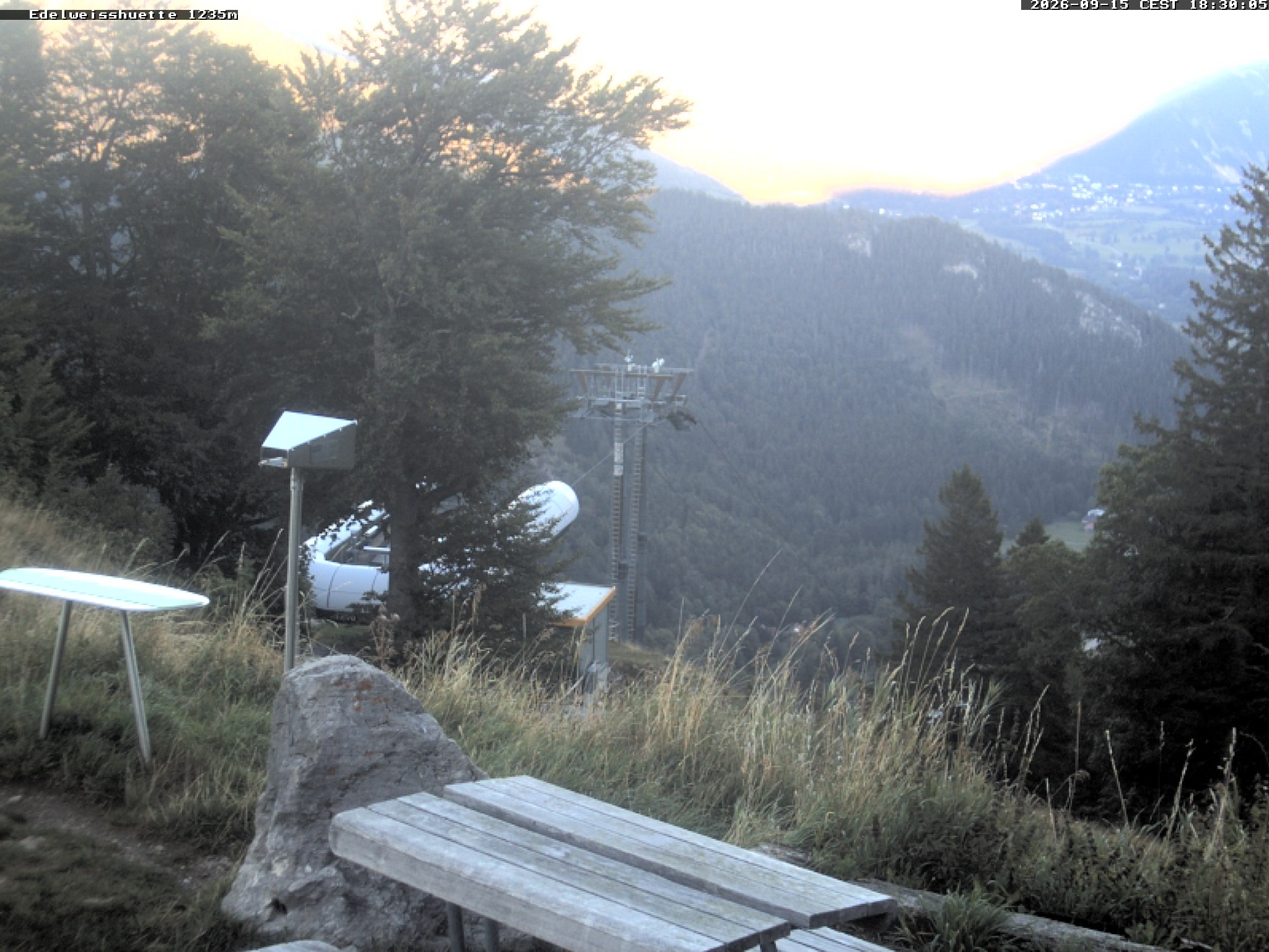 Archiv Foto Webcam Sonnenterrasse Edelweisshütte