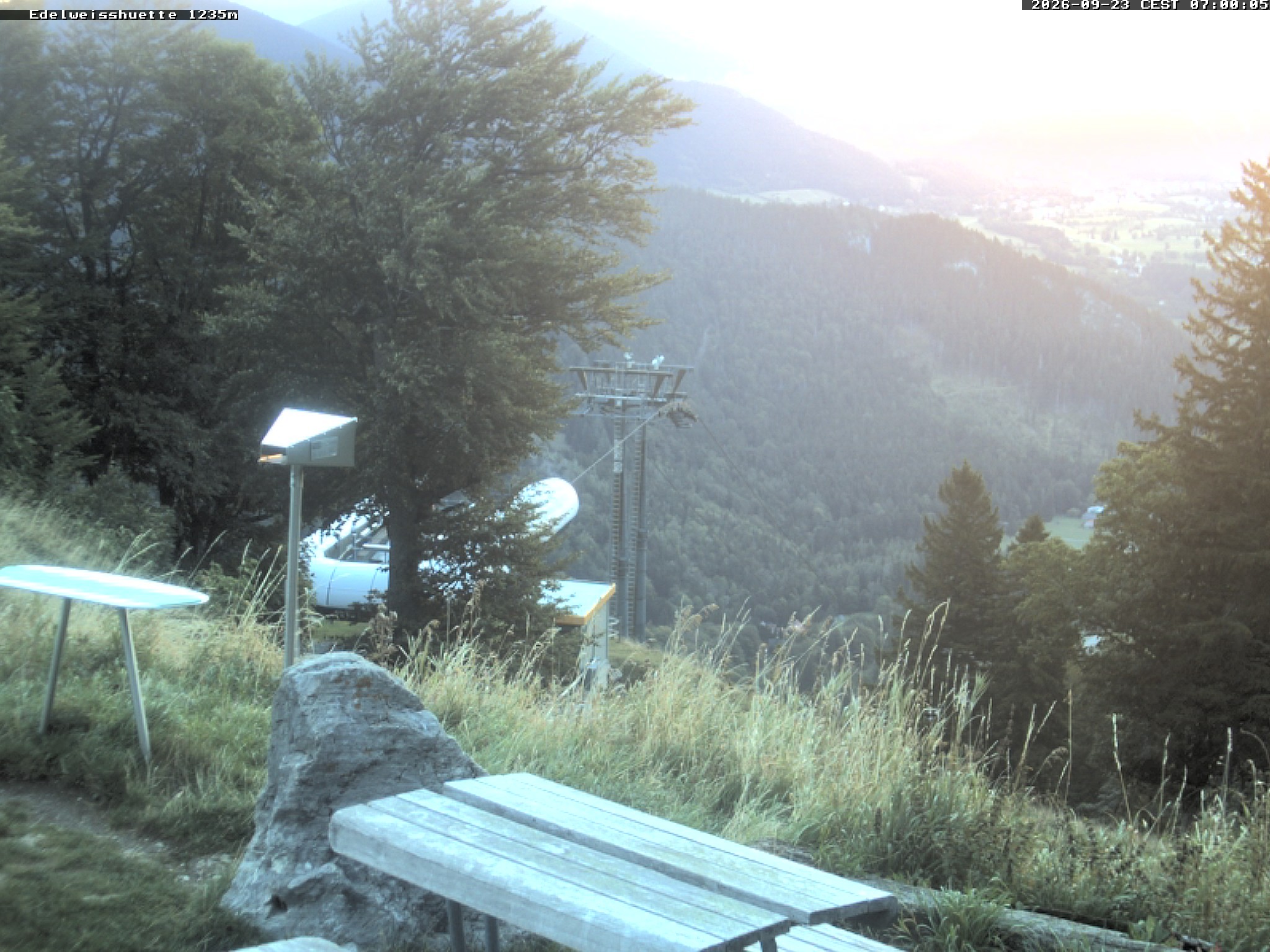 Archiv Foto Webcam Sonnenterrasse Edelweisshütte