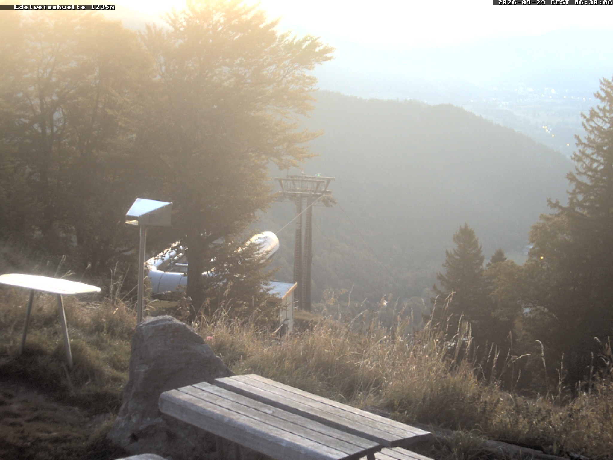 Archiv Foto Webcam Sonnenterrasse Edelweisshütte