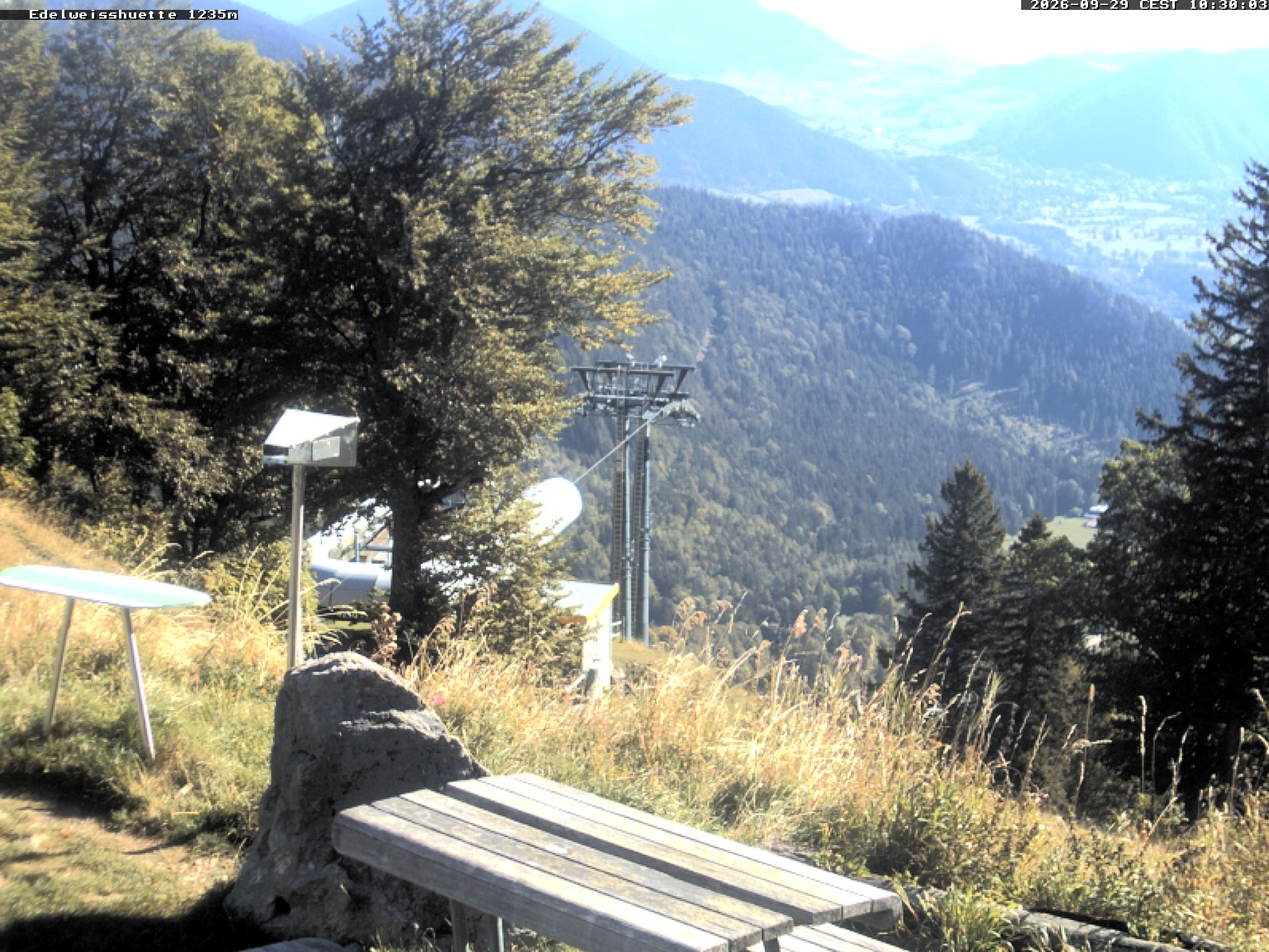 Archiv Foto Webcam Sonnenterrasse Edelweisshütte