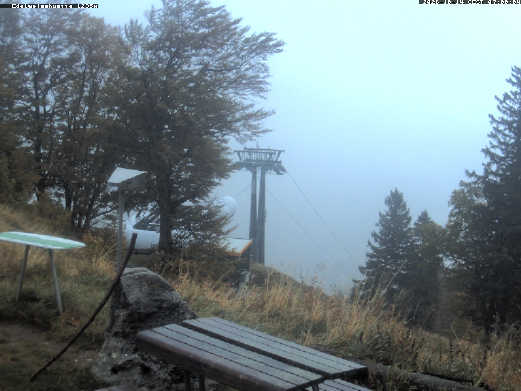 Archiv Foto Webcam Sonnenterrasse Edelweisshütte
