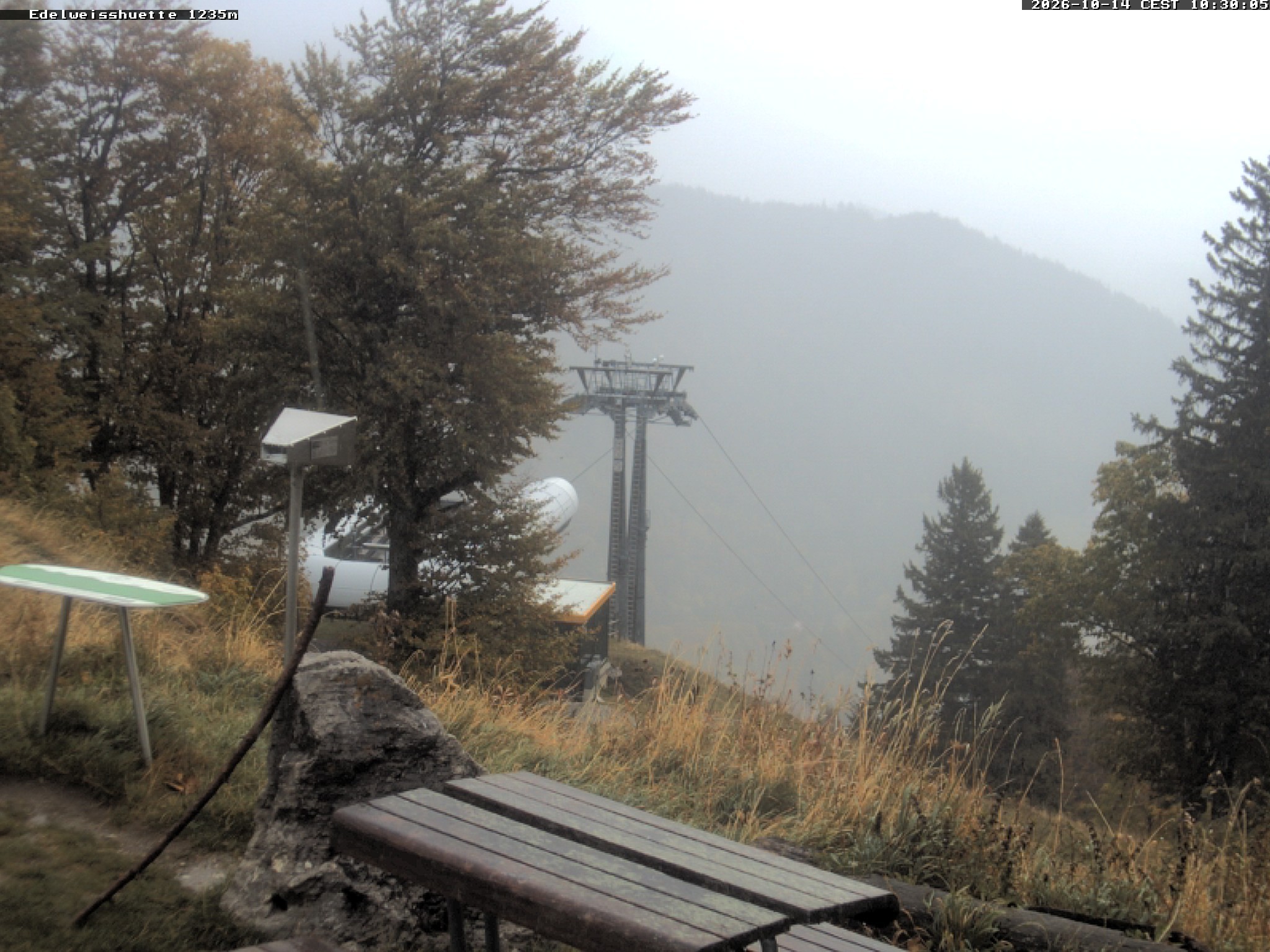 Archiv Foto Webcam Sonnenterrasse Edelweisshütte