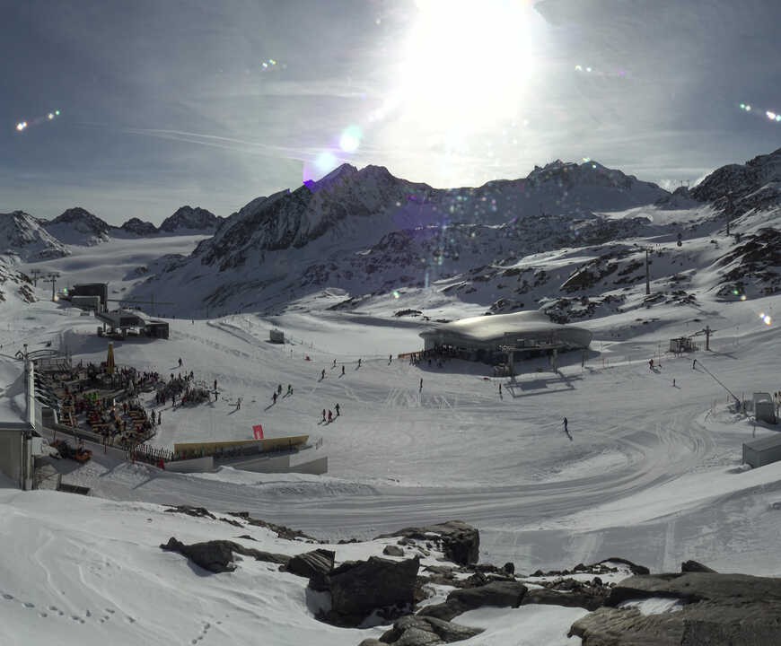 Archived image Webcam Pitztale glacier: Gletscherexpress top station