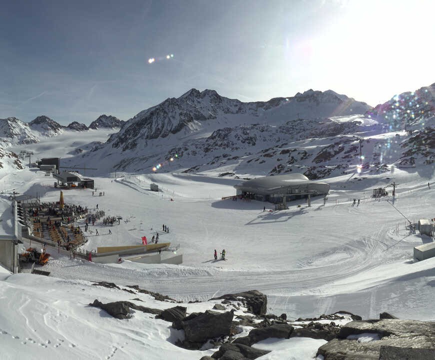 Archived image Webcam Pitztale glacier: Gletscherexpress top station