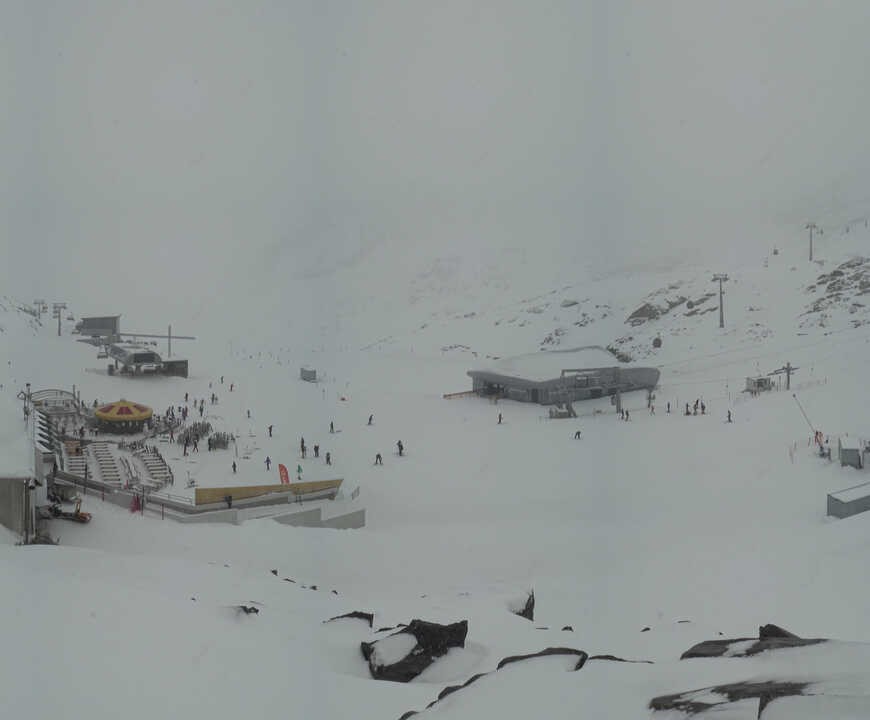 Archived image Webcam Pitztale glacier: Gletscherexpress top station