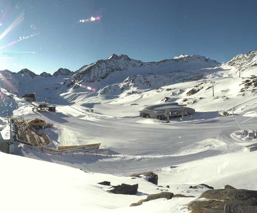 Archived image Webcam Pitztale glacier: Gletscherexpress top station